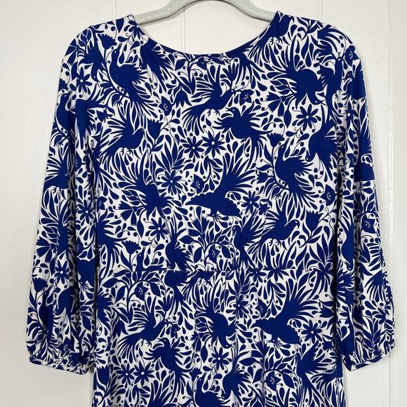 NEW BODEN Lucie Jersey Tunic Size 4 Blue Bird Print - Picture 11 of 11